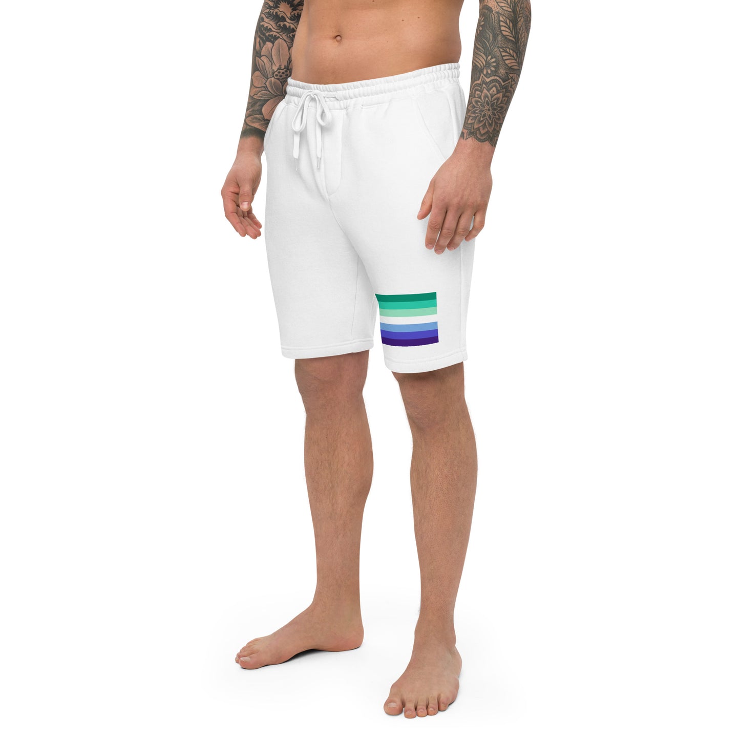 Gay Men's Pride Flag Fleece Shorts