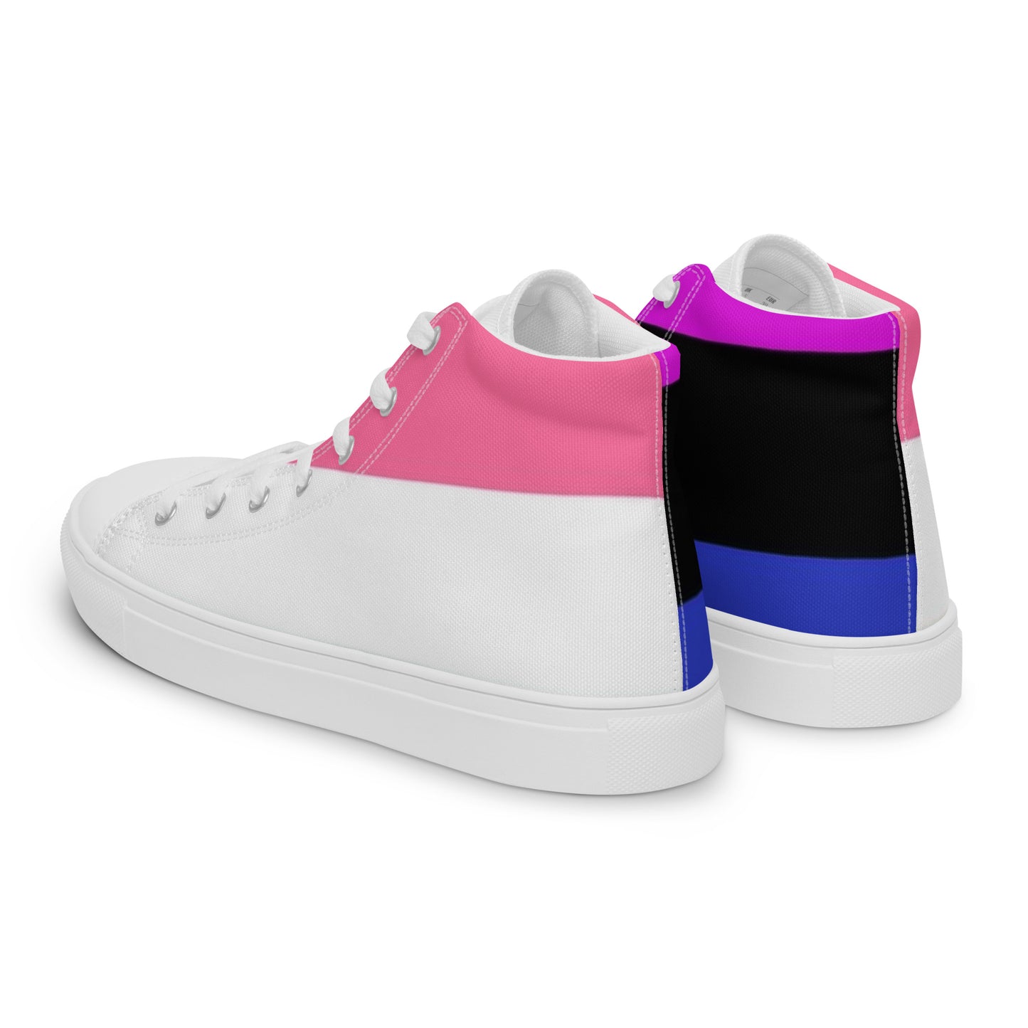 Genderfluid Pride Flag Men’s sized High Top Canvas Shoes