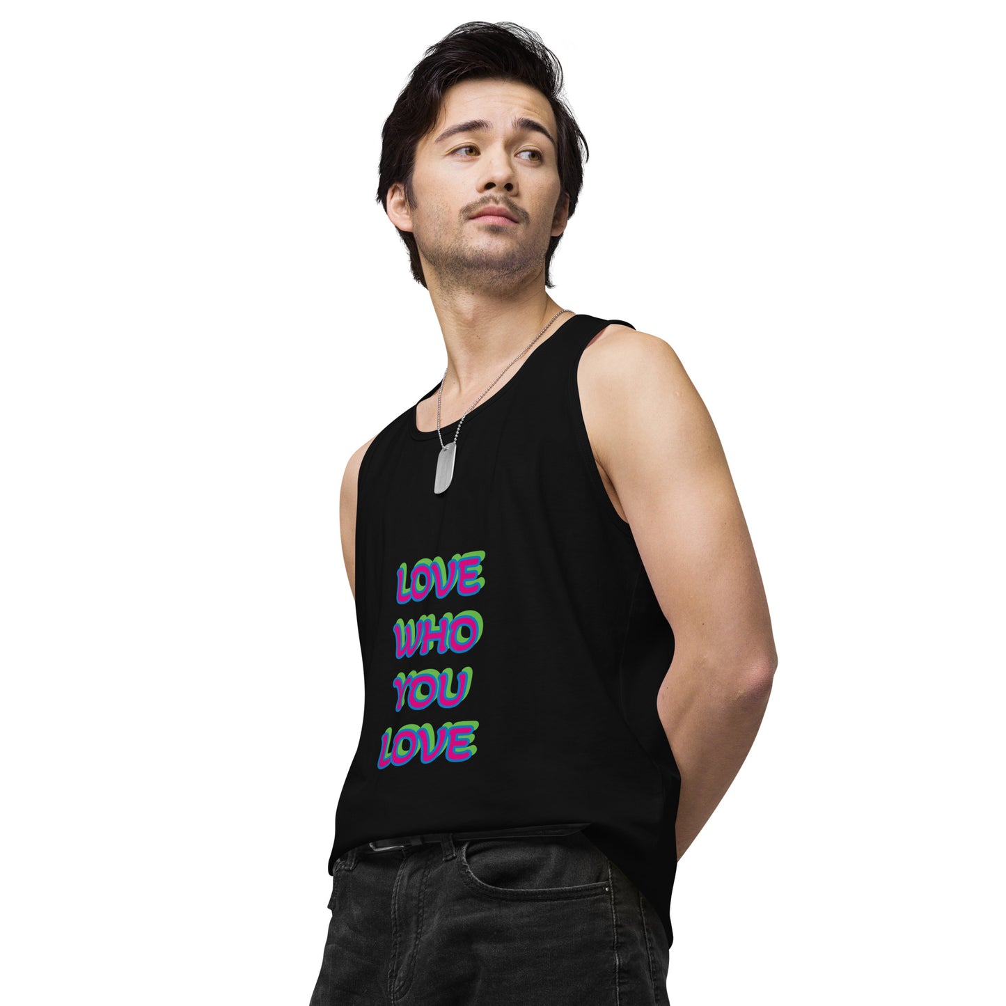 Polysexual Pride Flag Premium Tank Top