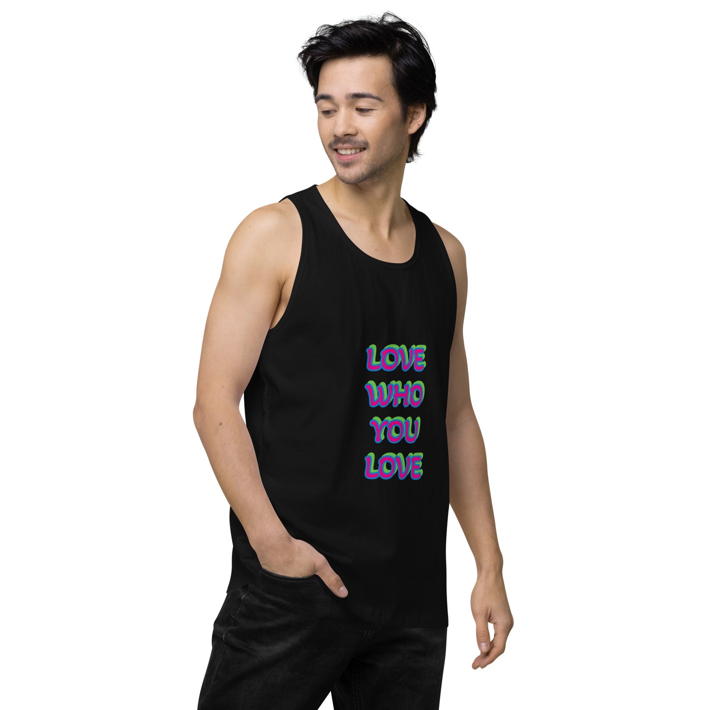 Polysexual Pride Flag Premium Tank Top