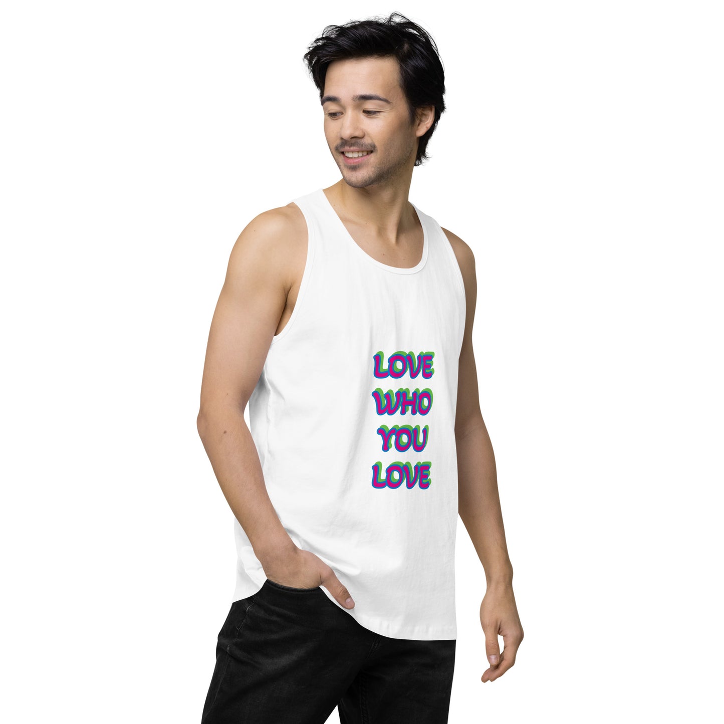 Polysexual Pride Flag Premium Tank Top