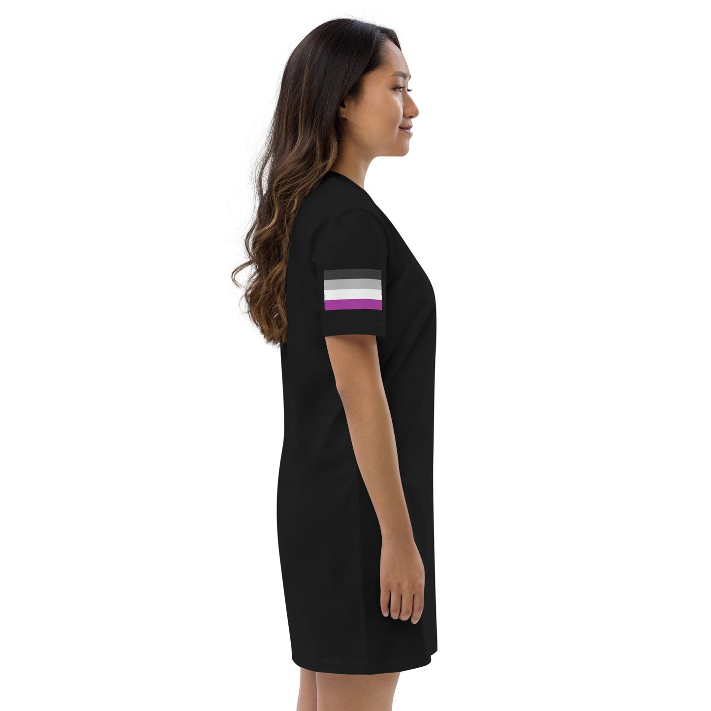 Asexual Pride Flag Organic Cotton T-Shirt Dress