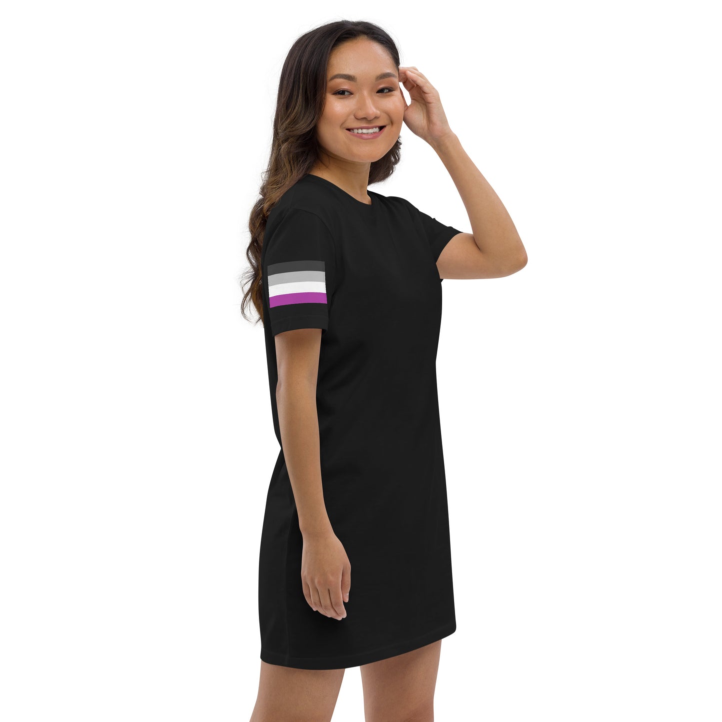 Asexual Pride Flag Organic Cotton T-Shirt Dress