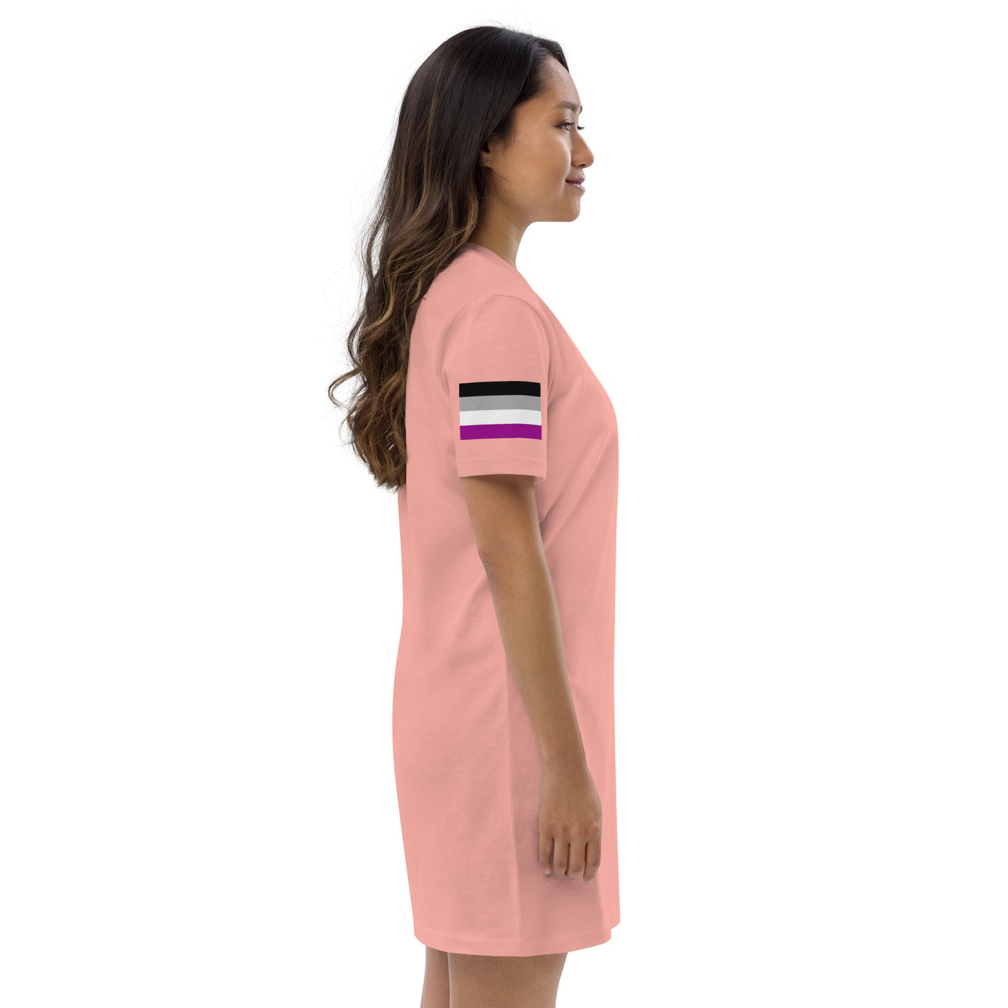 Asexual Pride Flag Organic Cotton T-Shirt Dress