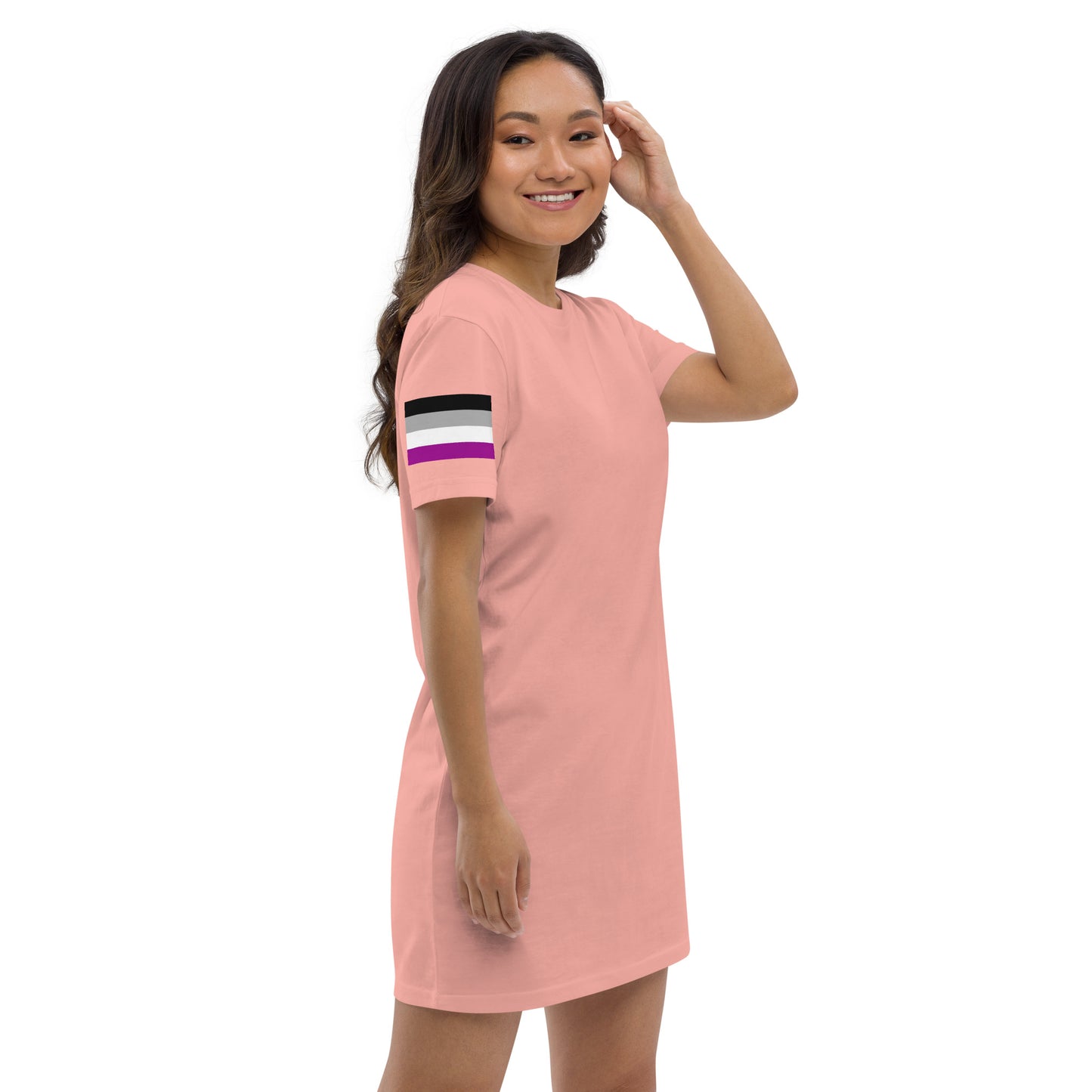 Asexual Pride Flag Organic Cotton T-Shirt Dress