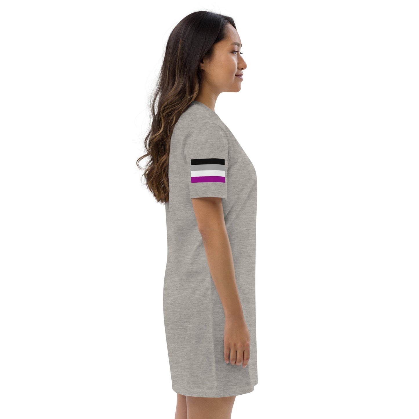 Asexual Pride Flag Organic Cotton T-Shirt Dress