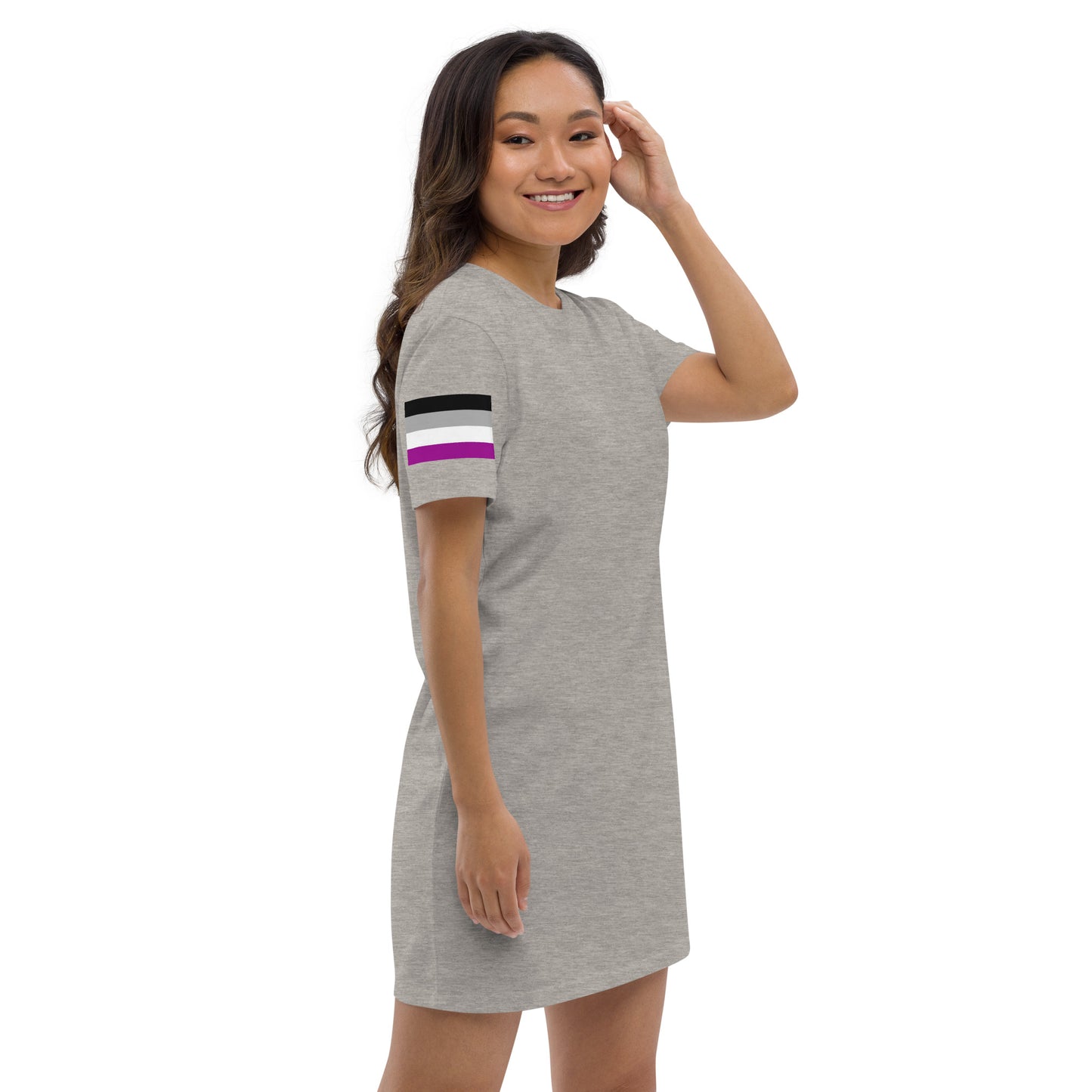 Asexual Pride Flag Organic Cotton T-Shirt Dress