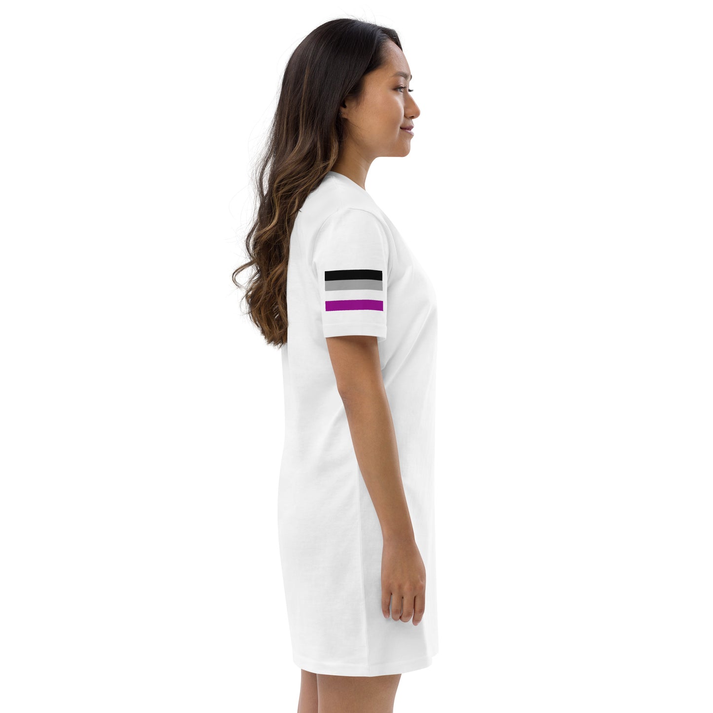 Asexual Pride Flag Organic Cotton T-Shirt Dress