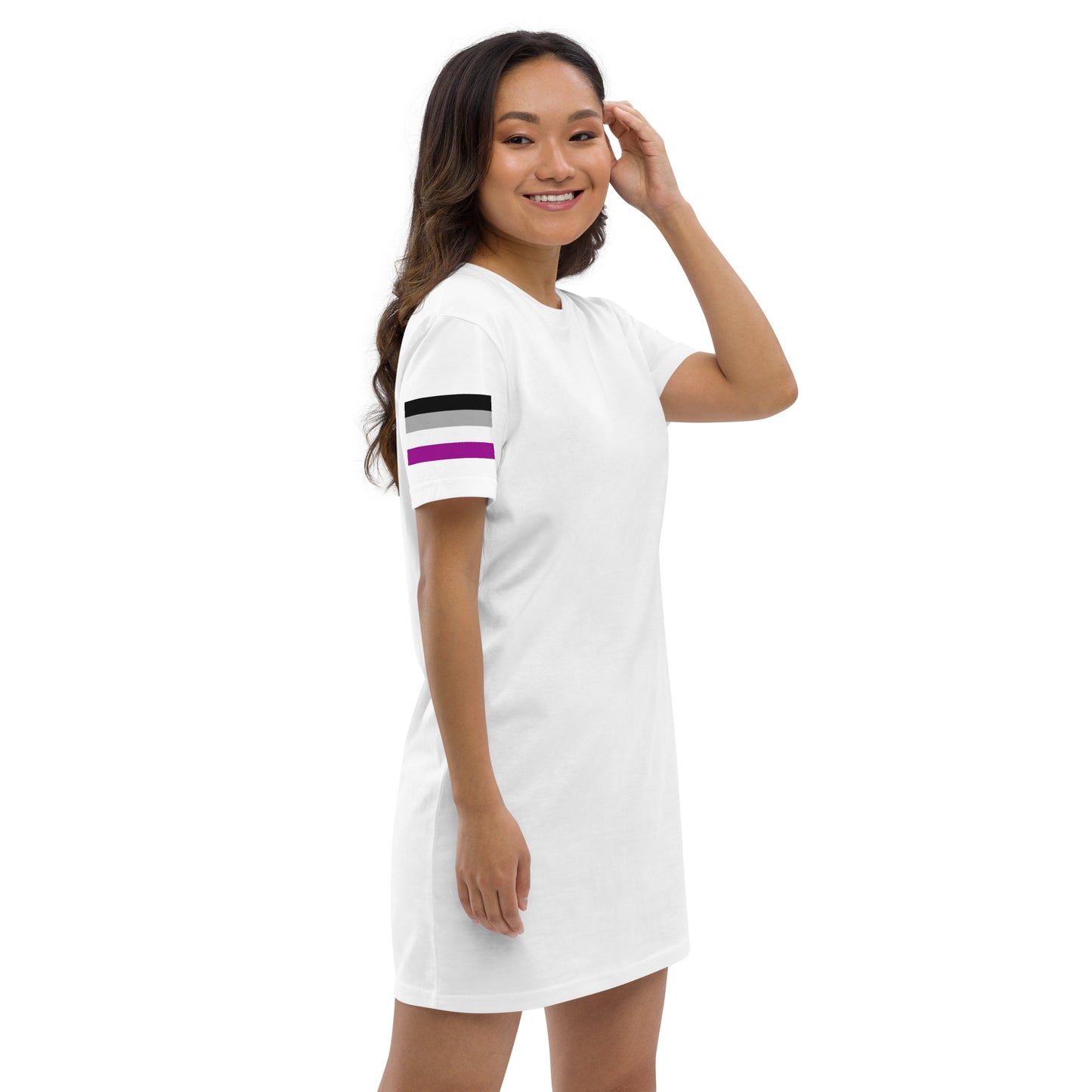 Asexual Pride Flag Organic Cotton T-Shirt Dress