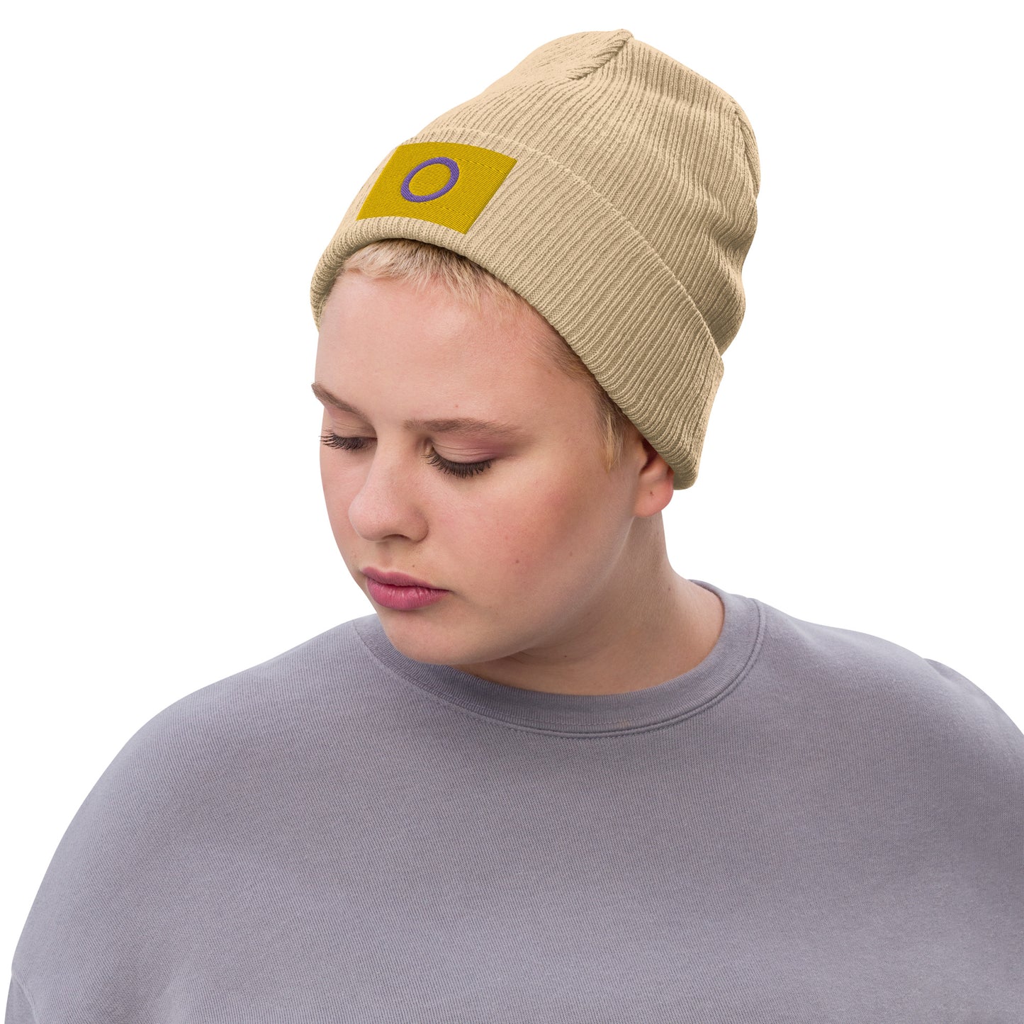 Intersex Pride Flag Knit Beanie