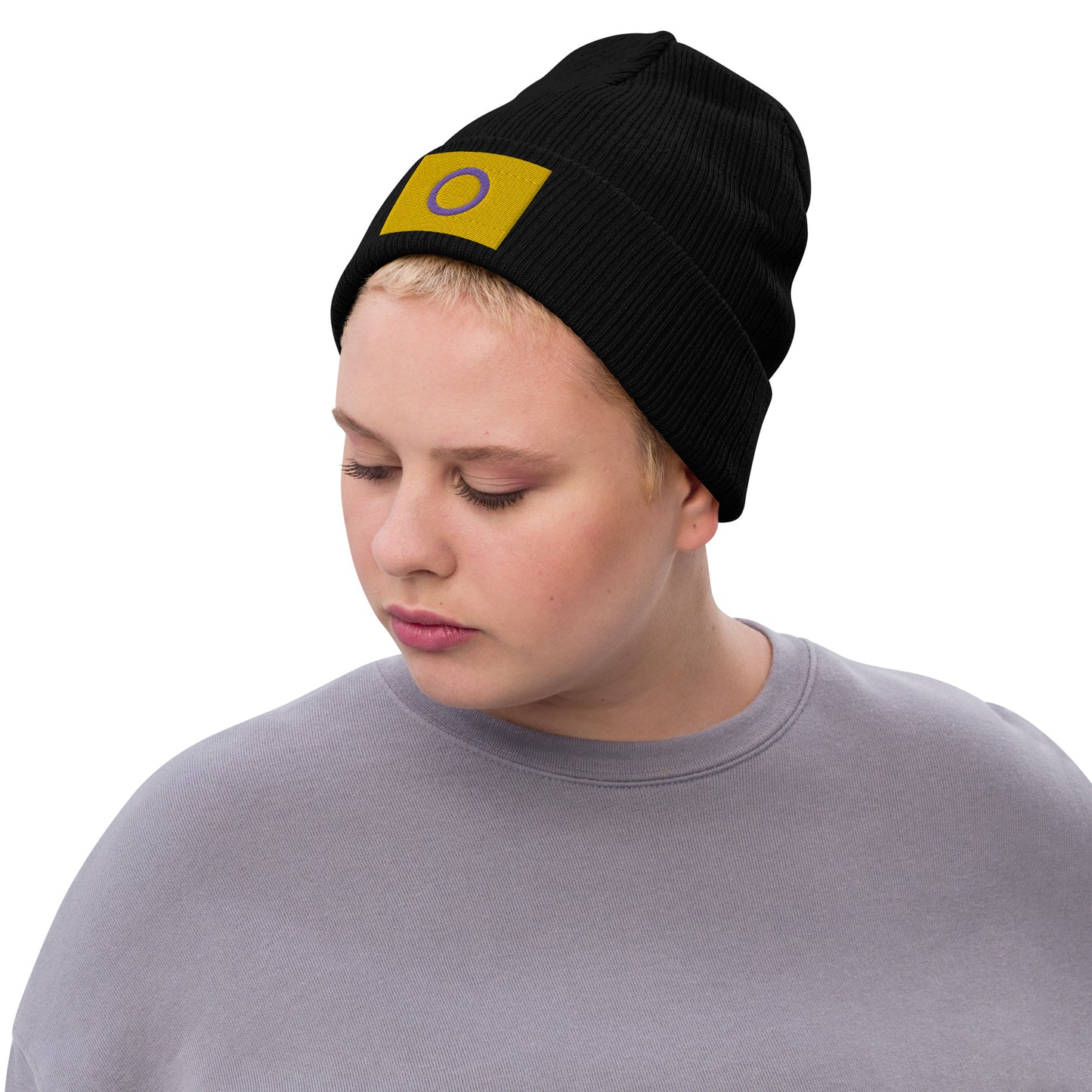 Intersex Pride Flag Knit Beanie