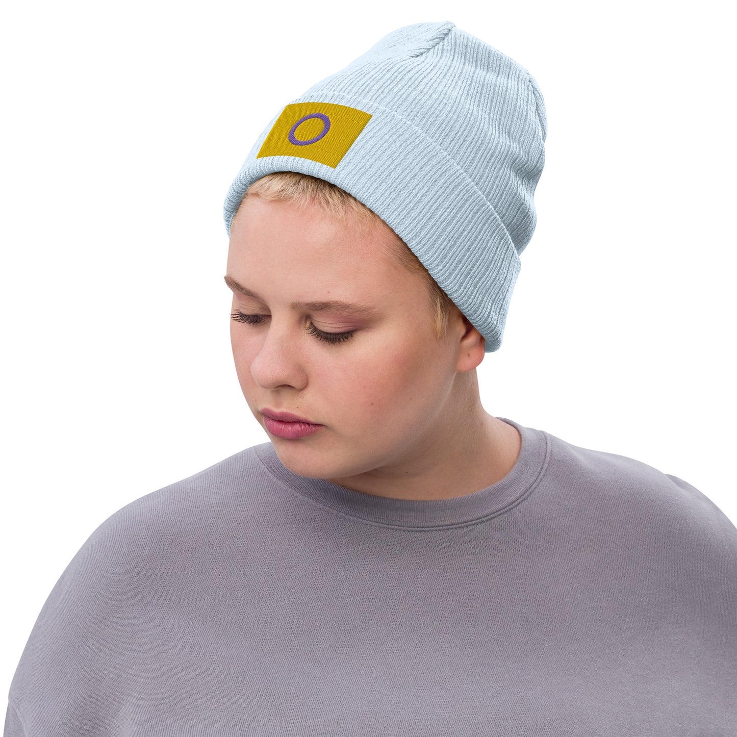 Intersex Pride Flag Knit Beanie