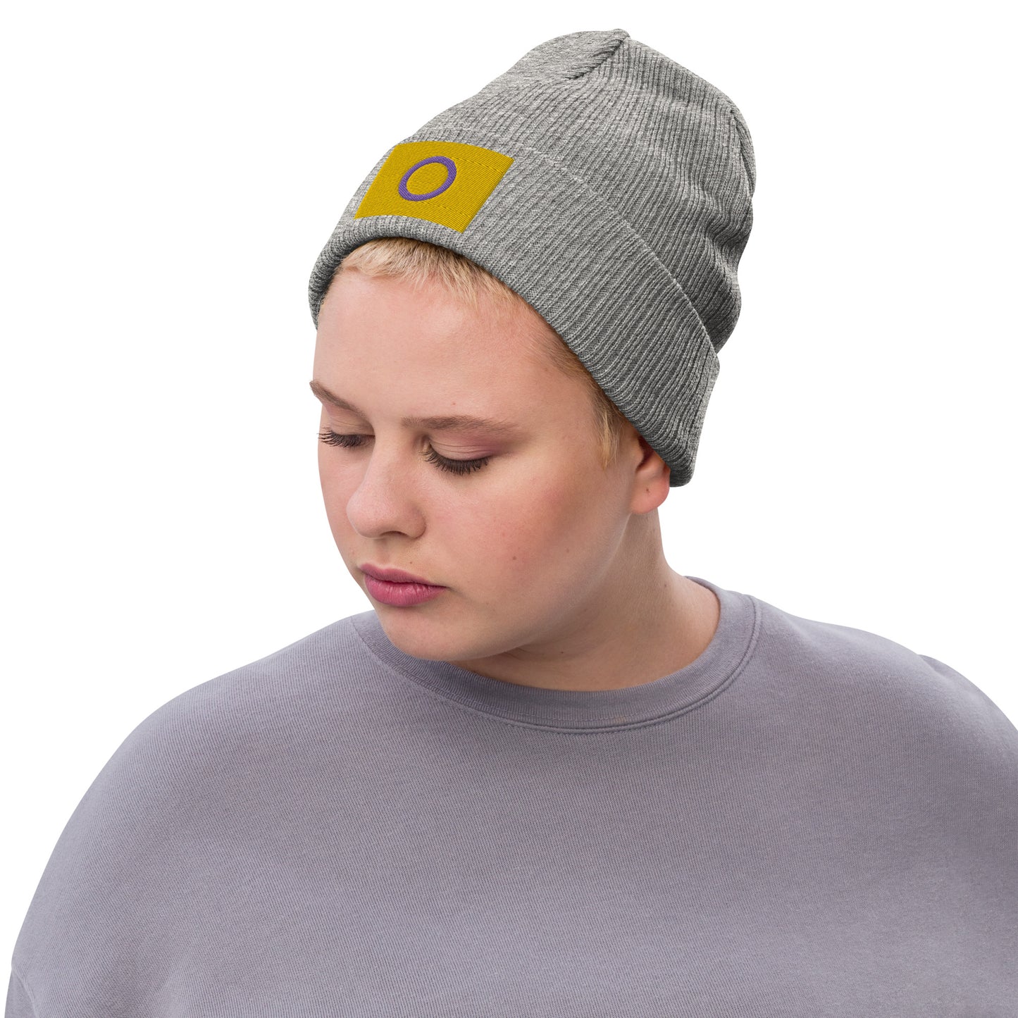 Intersex Pride Flag Knit Beanie