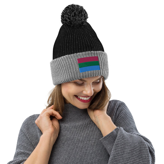 Polysexual Pride Flag Pom-Pom Beanie