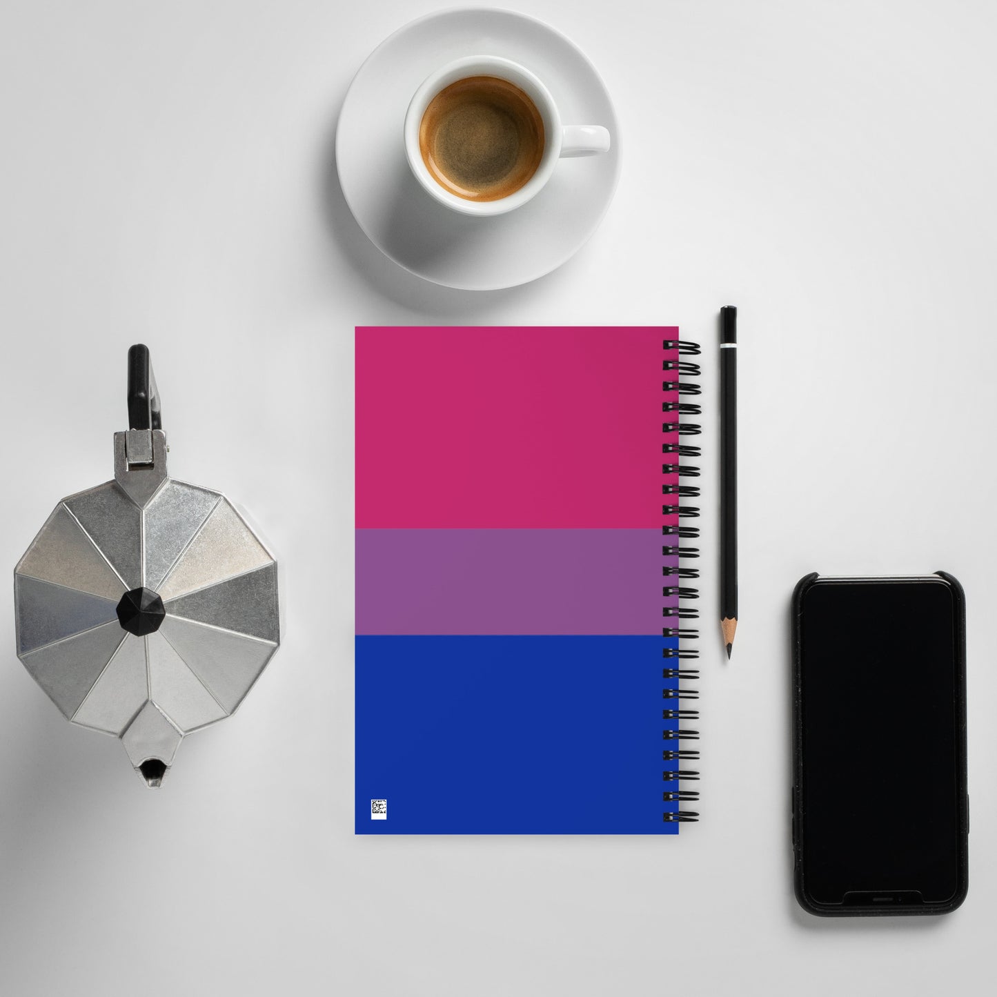 Bisexual Pride Flag Spiral notebook