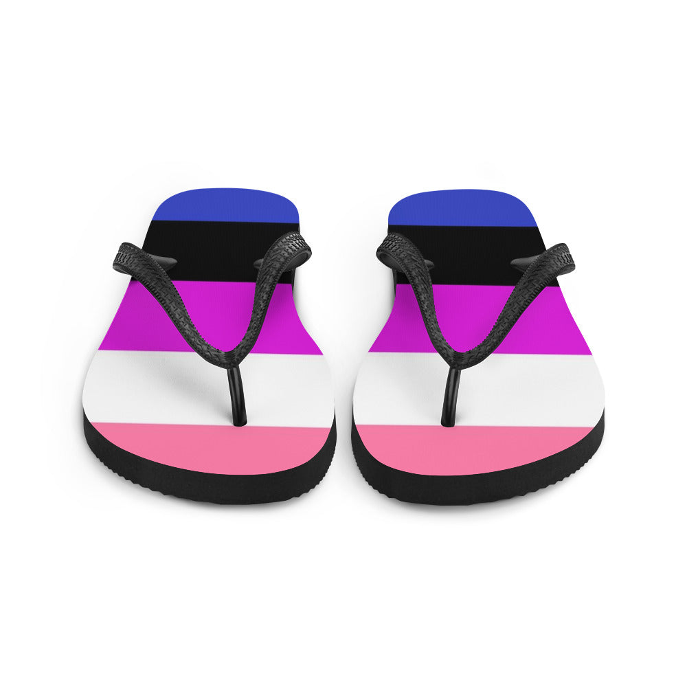 Genderfluid Pride Flag Flip-Flops