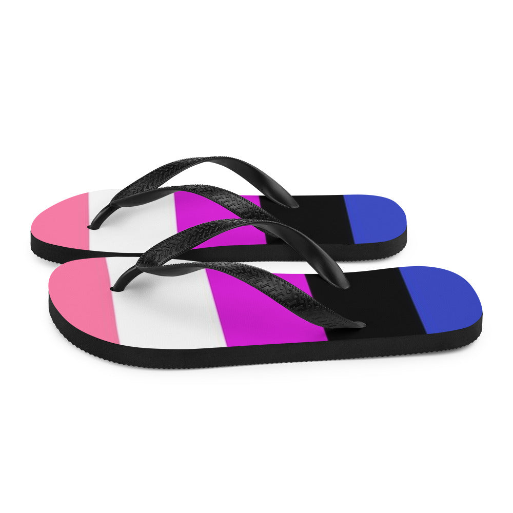 Genderfluid Pride Flag Flip-Flops