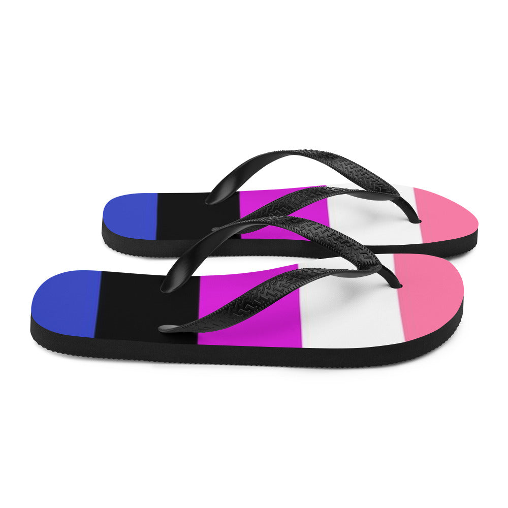 Genderfluid Pride Flag Flip-Flops