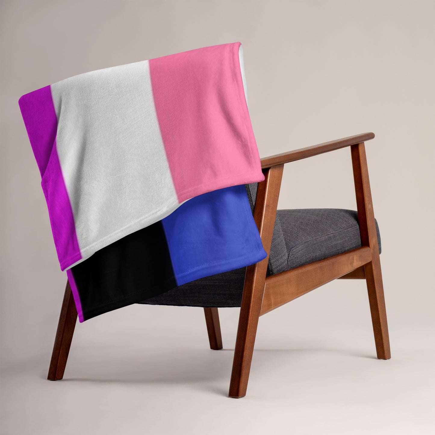 Genderfluid Pride Flag Throw Blanket