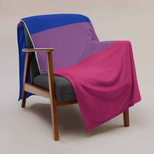 Bisexual Pride Flag Throw Blanket