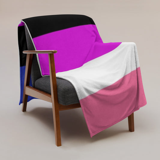 Genderfluid Pride Flag Throw Blanket