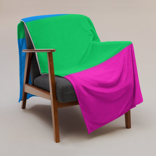 Polysexual Pride Flag Throw Blanket