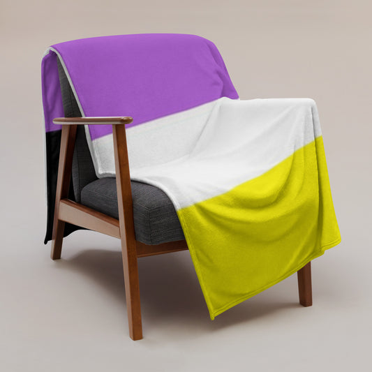 Non-Binary Pride Flag Throw Blanket