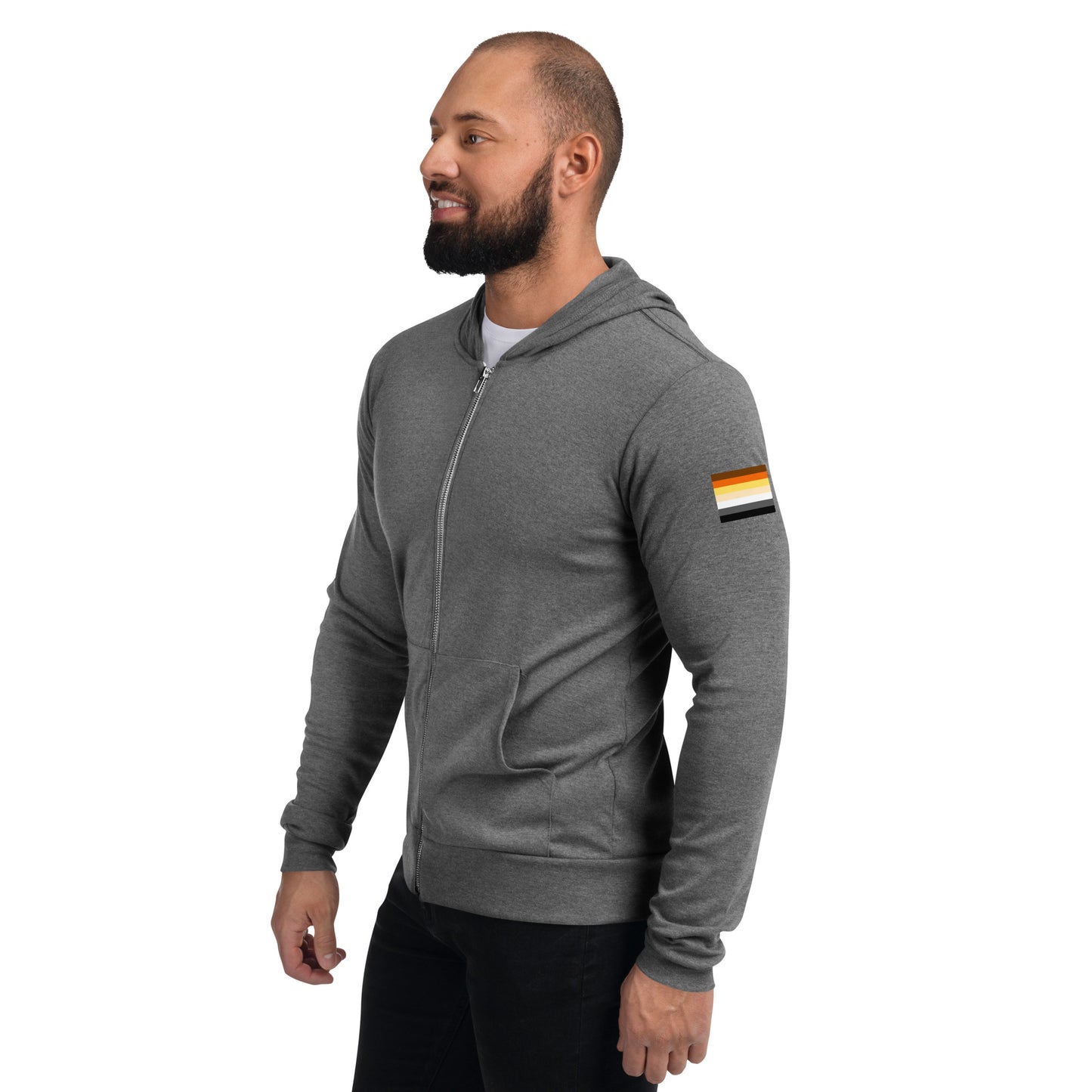 Bear Brotherhood Pride Flag Zip Hoodie