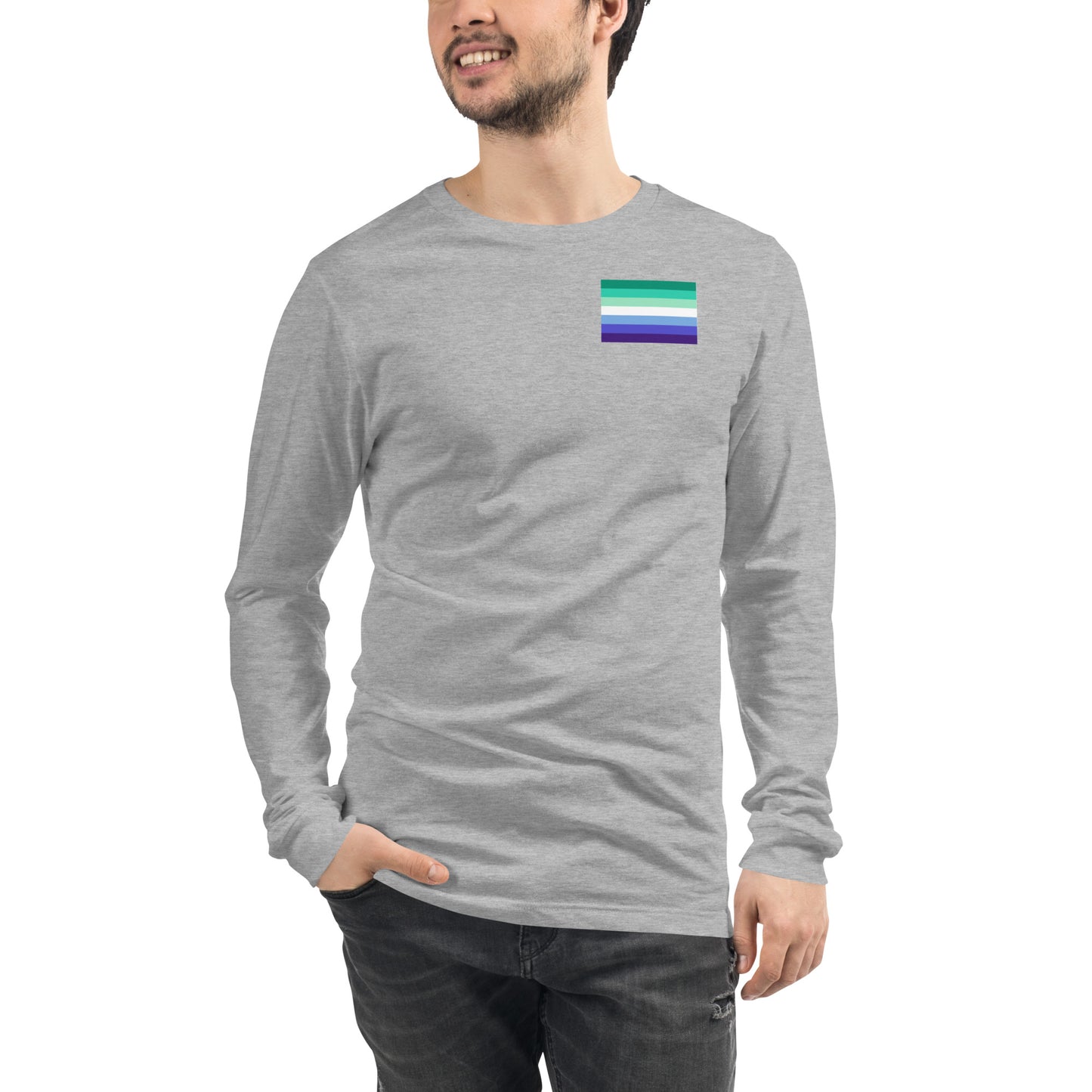 Gay Men's Pride Flag Long Sleeve Tee