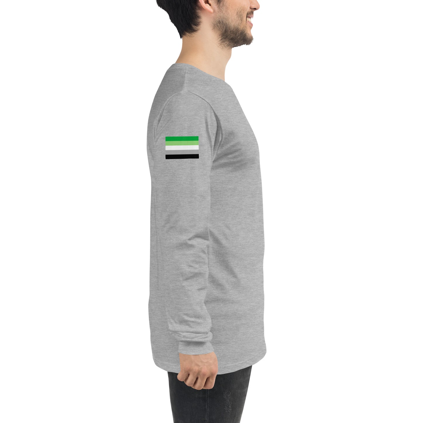 Aromantic Pride Flag Long Sleeve Tee