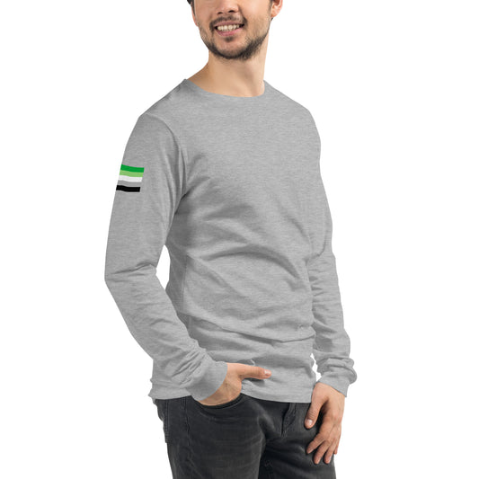 Aromantic Pride Flag Long Sleeve Tee