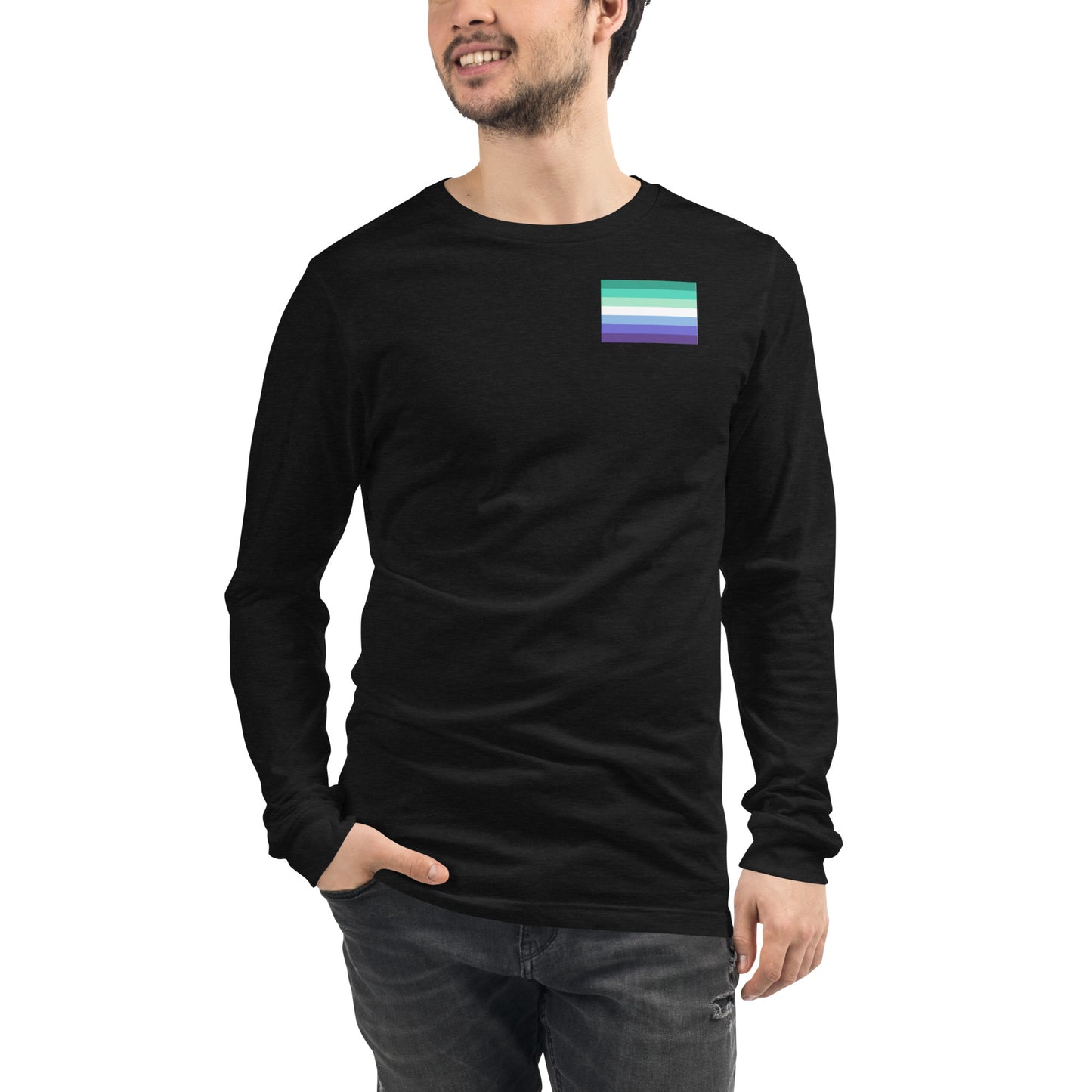 Gay Men's Pride Flag Long Sleeve Tee