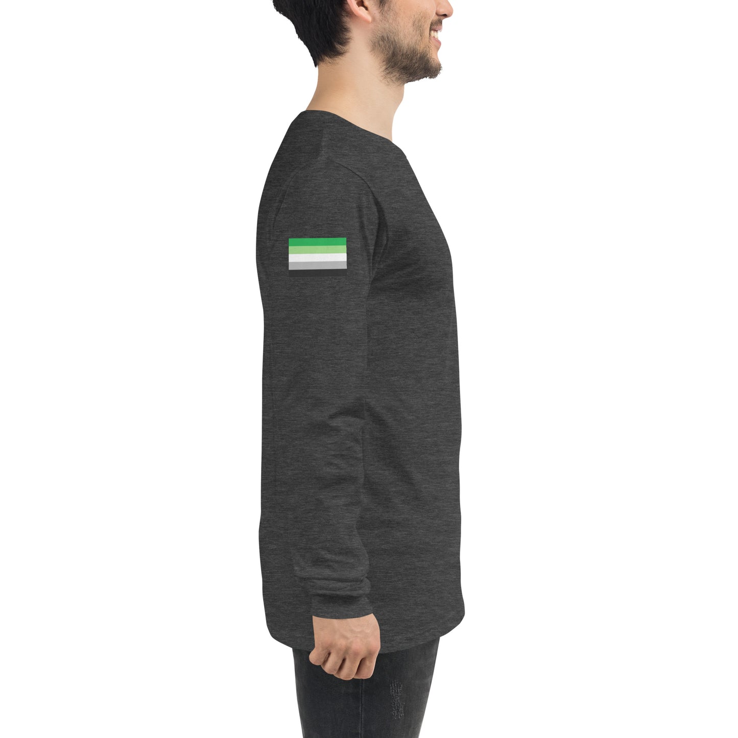 Aromantic Pride Flag Long Sleeve Tee