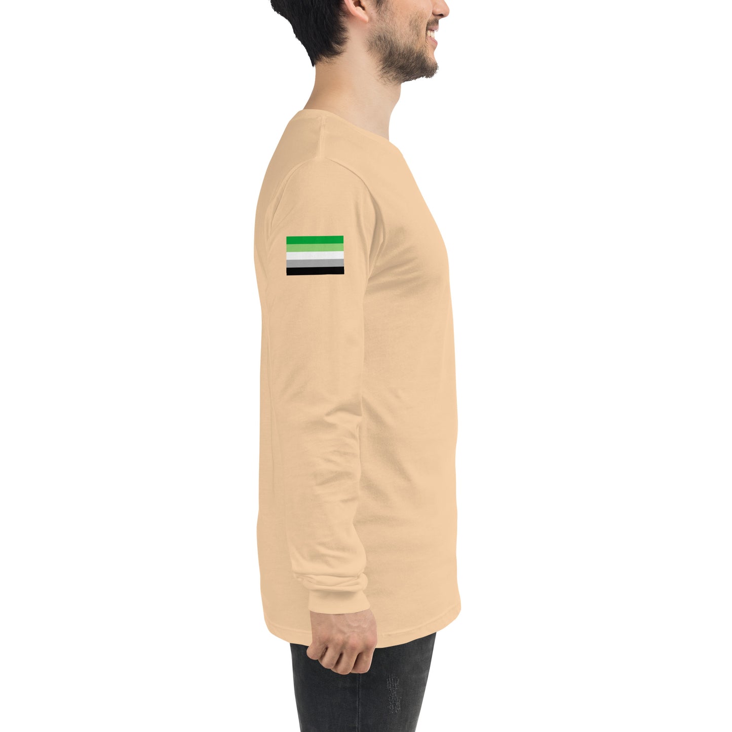 Aromantic Pride Flag Long Sleeve Tee