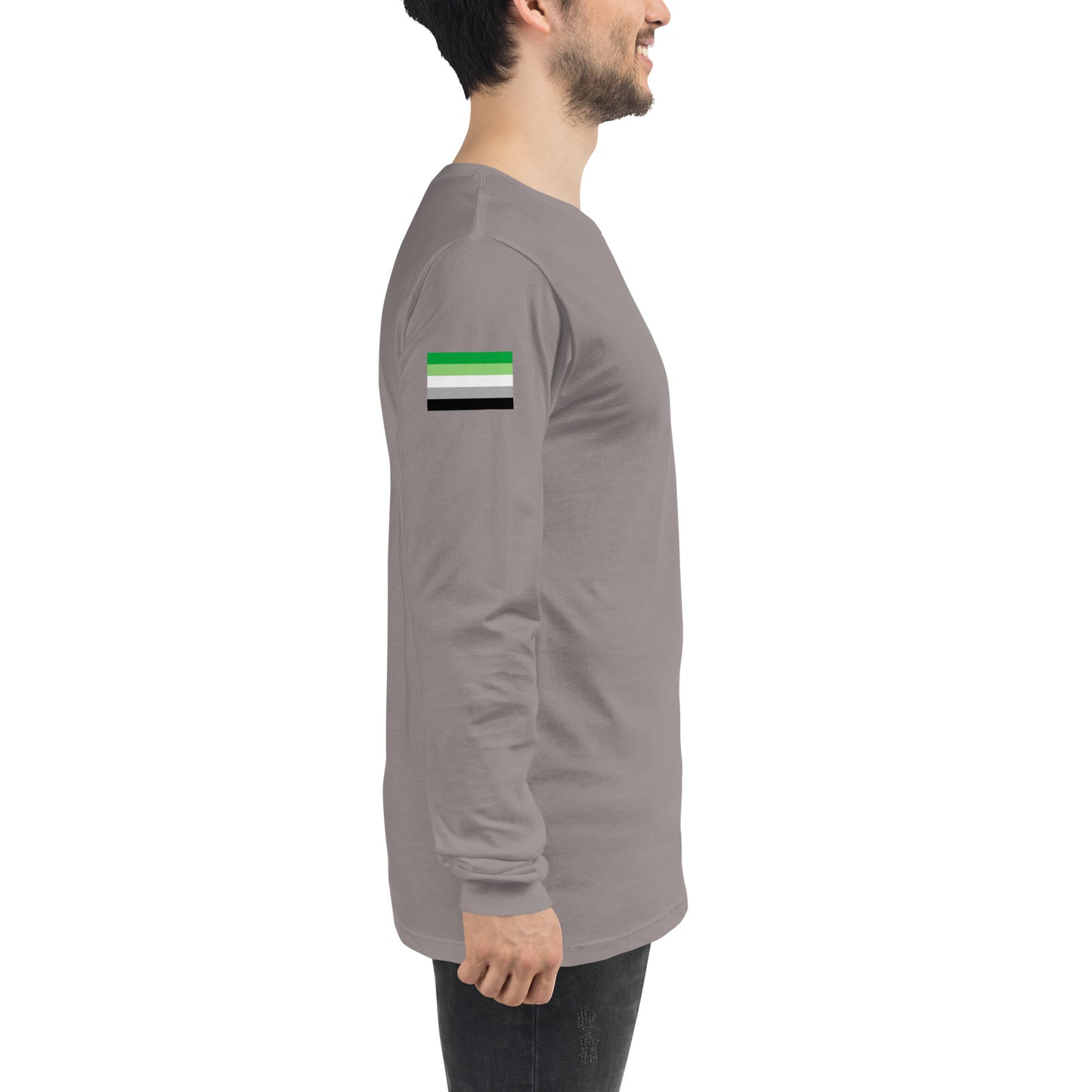 Aromantic Pride Flag Long Sleeve Tee