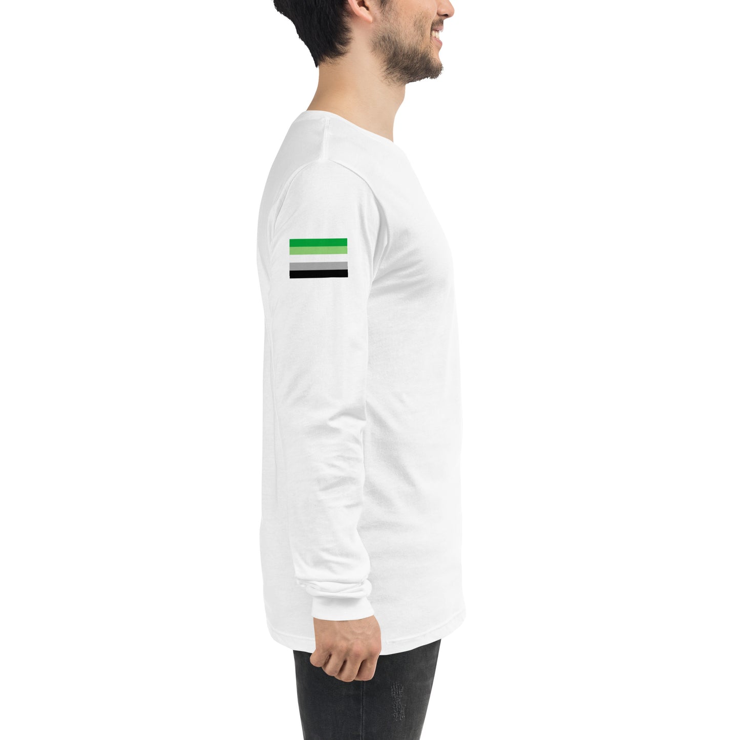 Aromantic Pride Flag Long Sleeve Tee