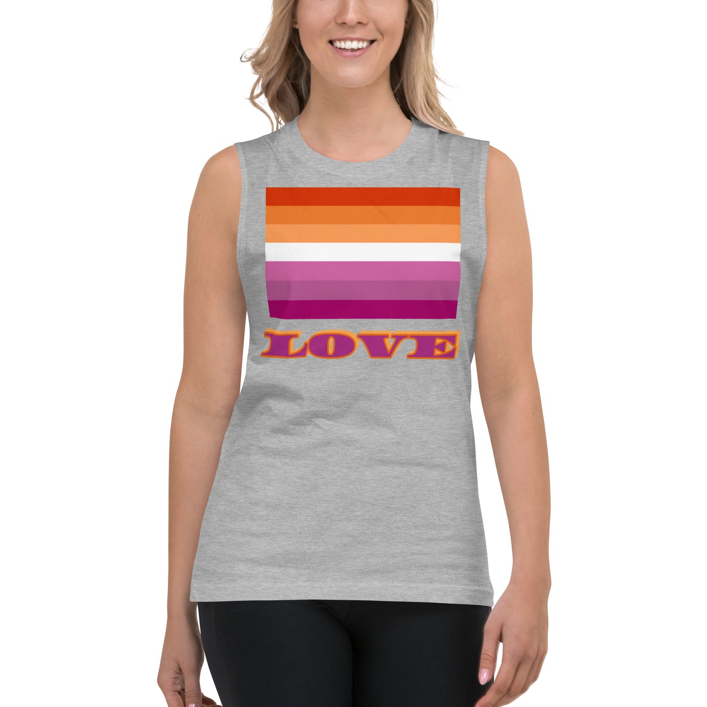 Lesbian Pride Flag Muscle Shirt