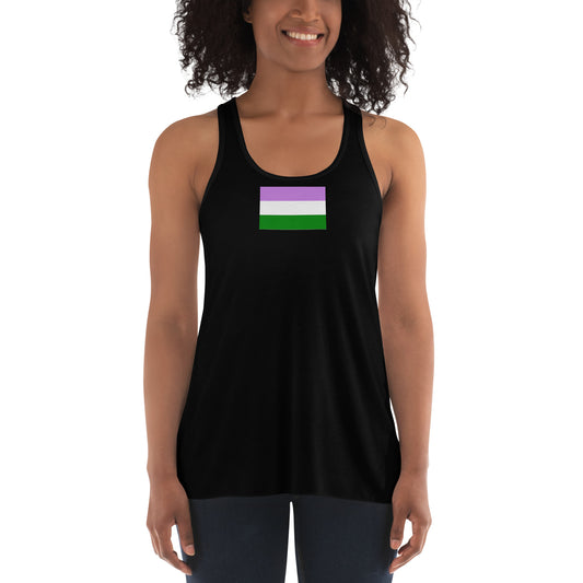 Genderqueer Pride Flag Racerback Tank