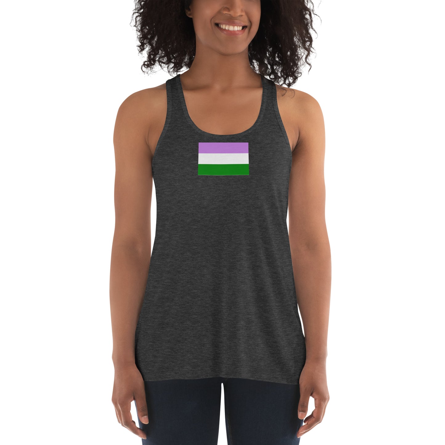 Genderqueer Pride Flag Racerback Tank