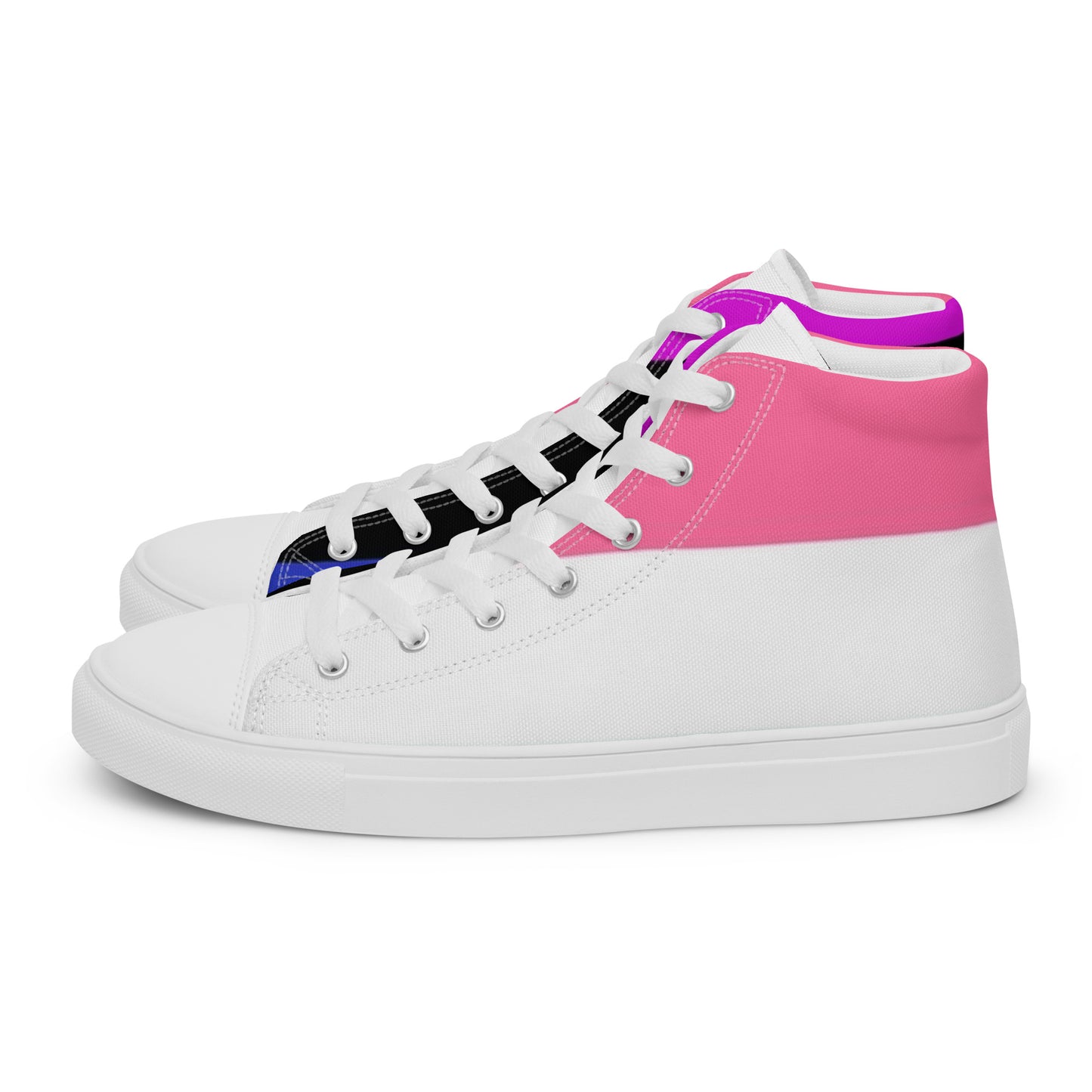 Genderfluid Pride Flag Women’s sized High Top Canvas Shoes