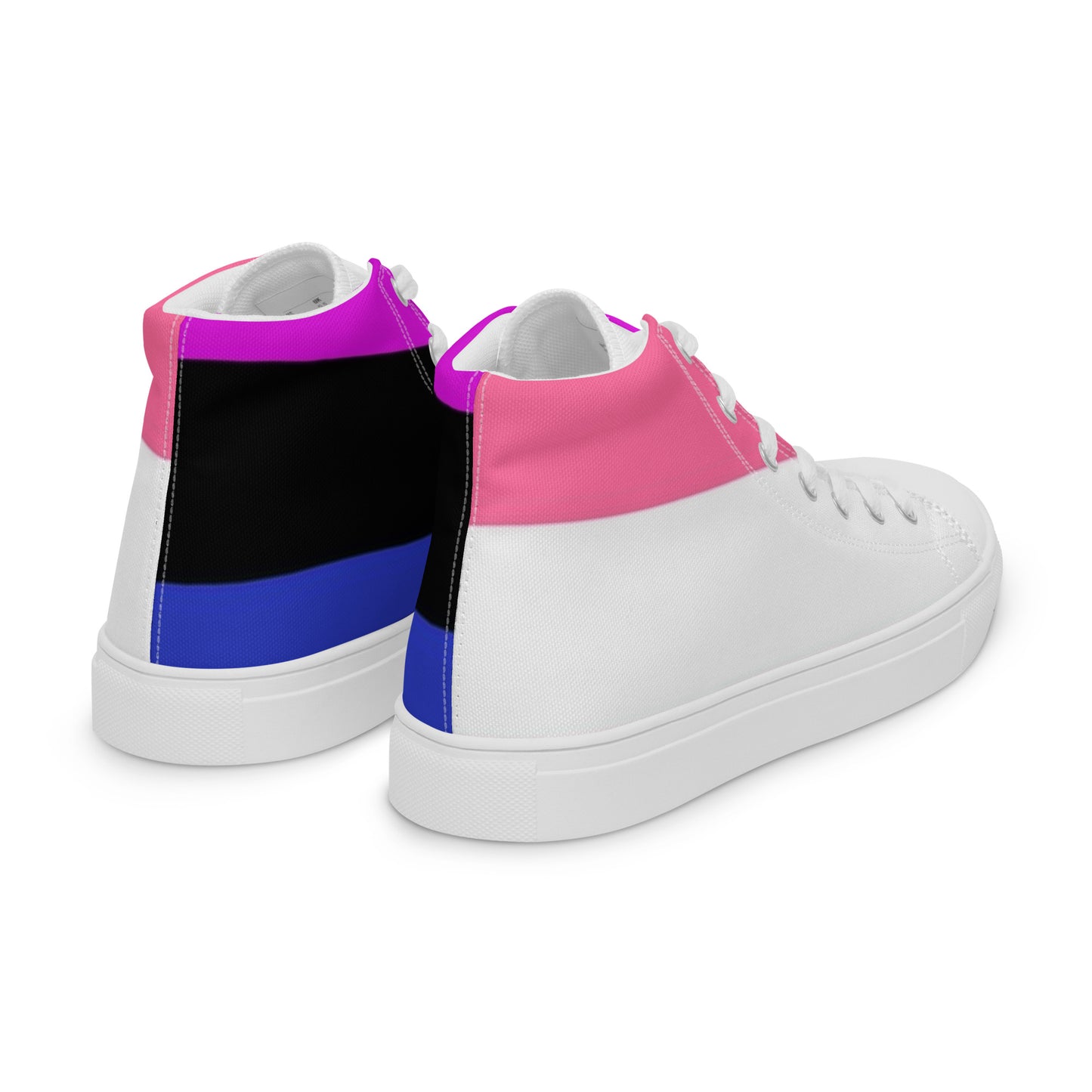 Genderfluid Pride Flag Women’s sized High Top Canvas Shoes