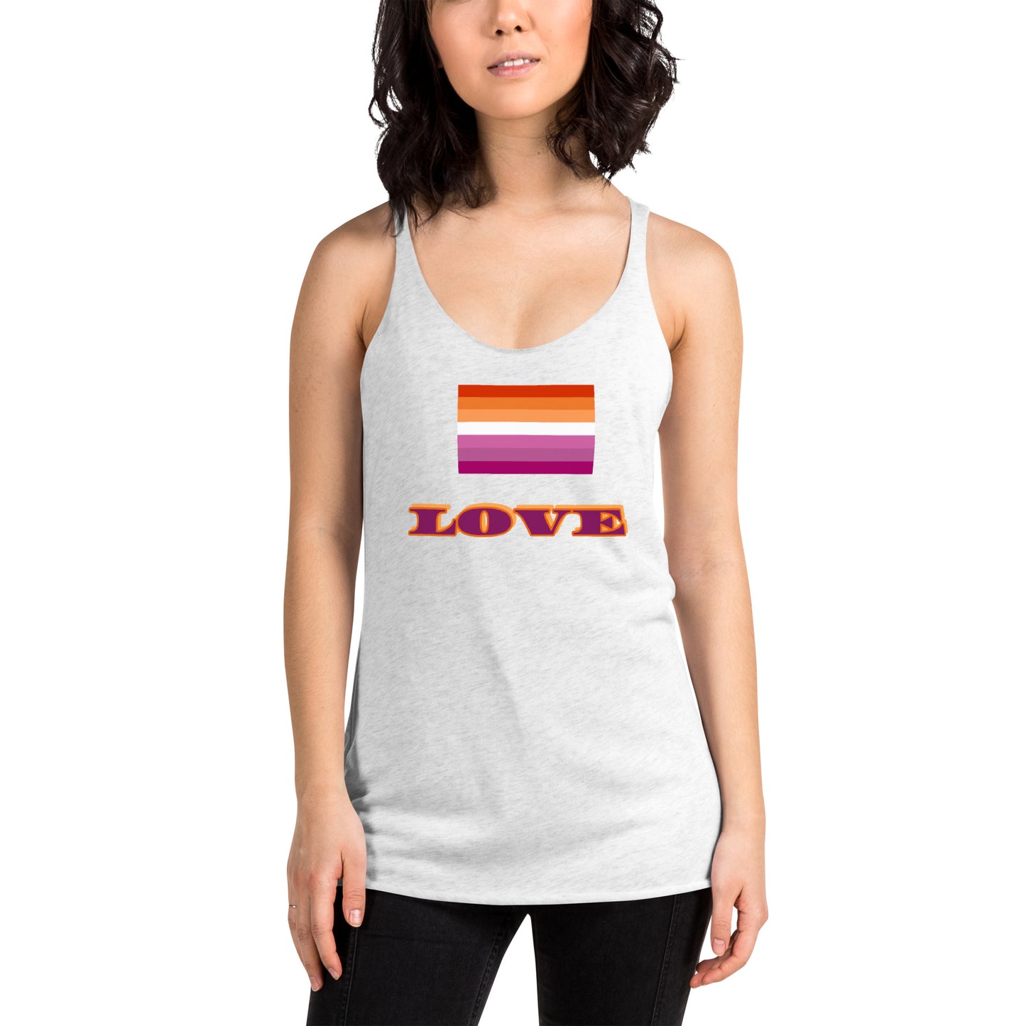 Lesbian Pride Flag Racerback Tank