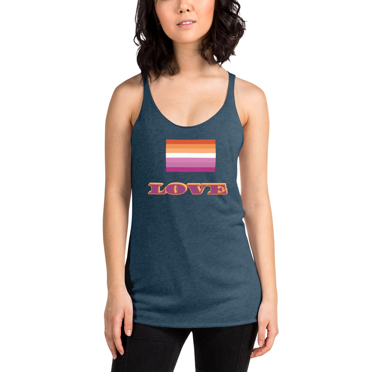 Lesbian Pride Flag Racerback Tank