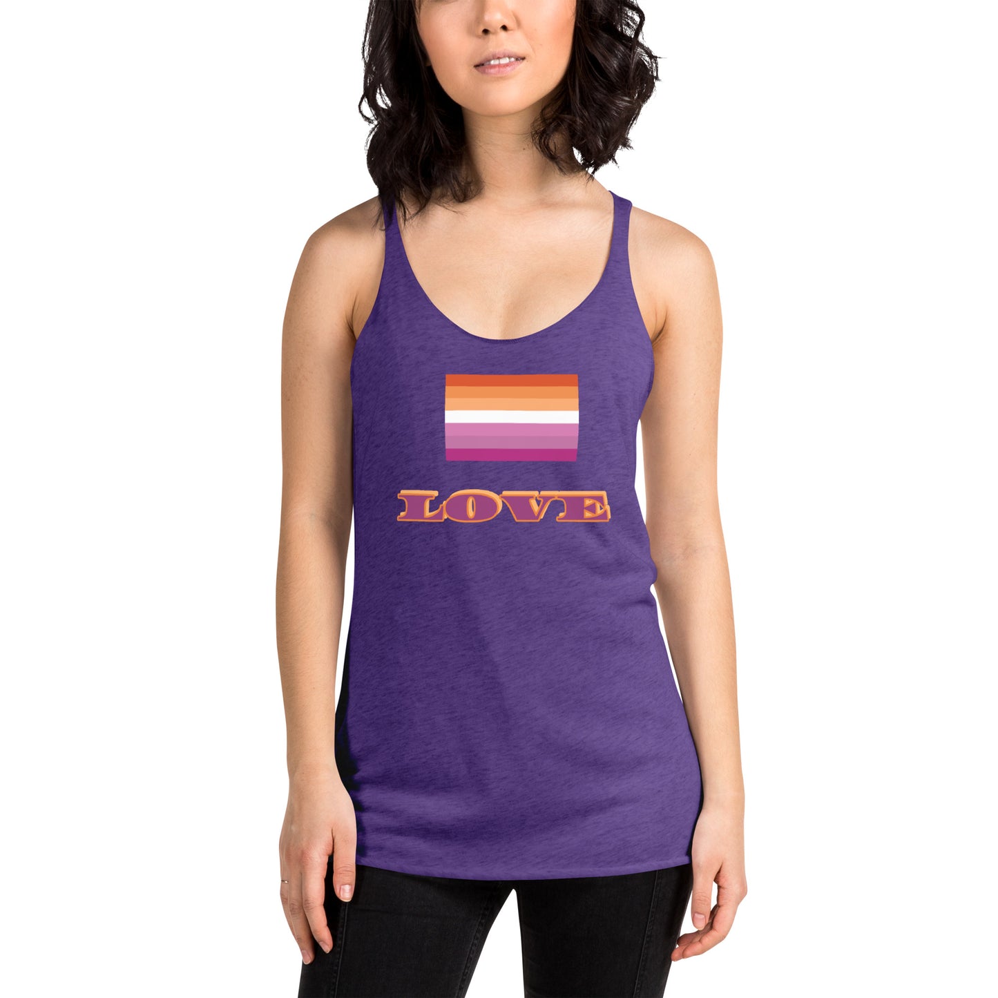 Lesbian Pride Flag Racerback Tank