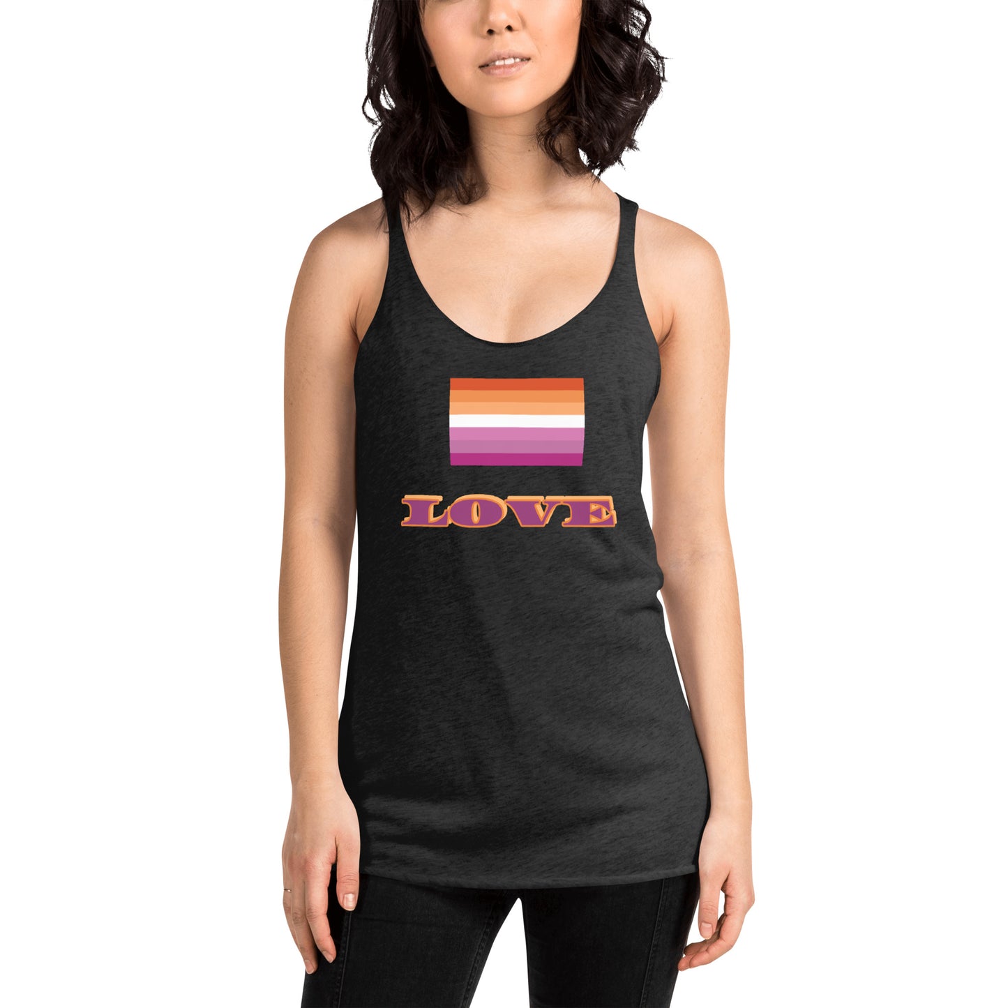 Lesbian Pride Flag Racerback Tank
