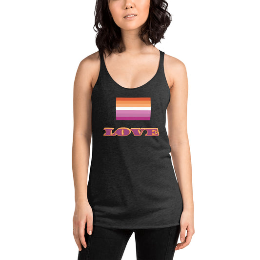 Lesbian Pride Flag Racerback Tank
