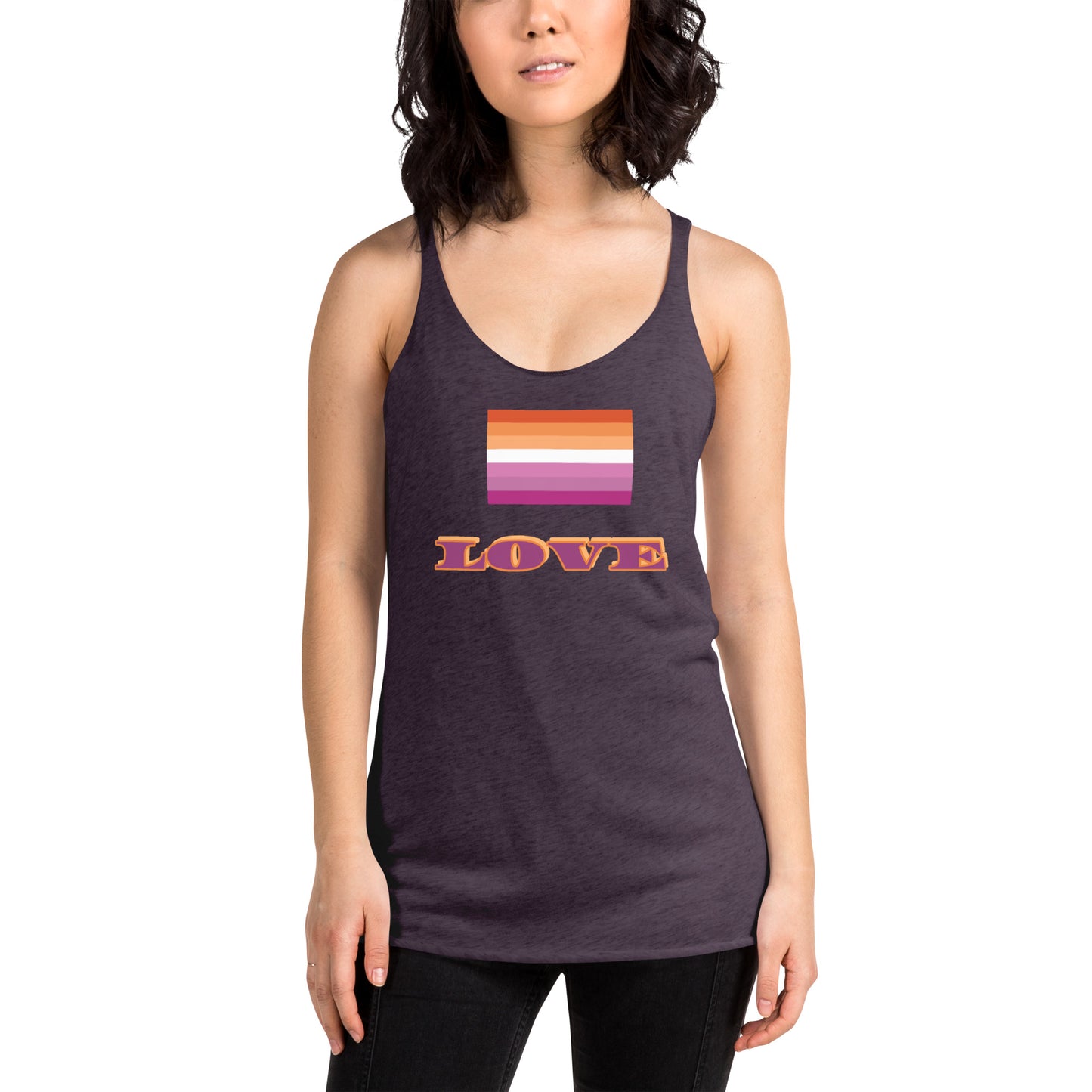Lesbian Pride Flag Racerback Tank