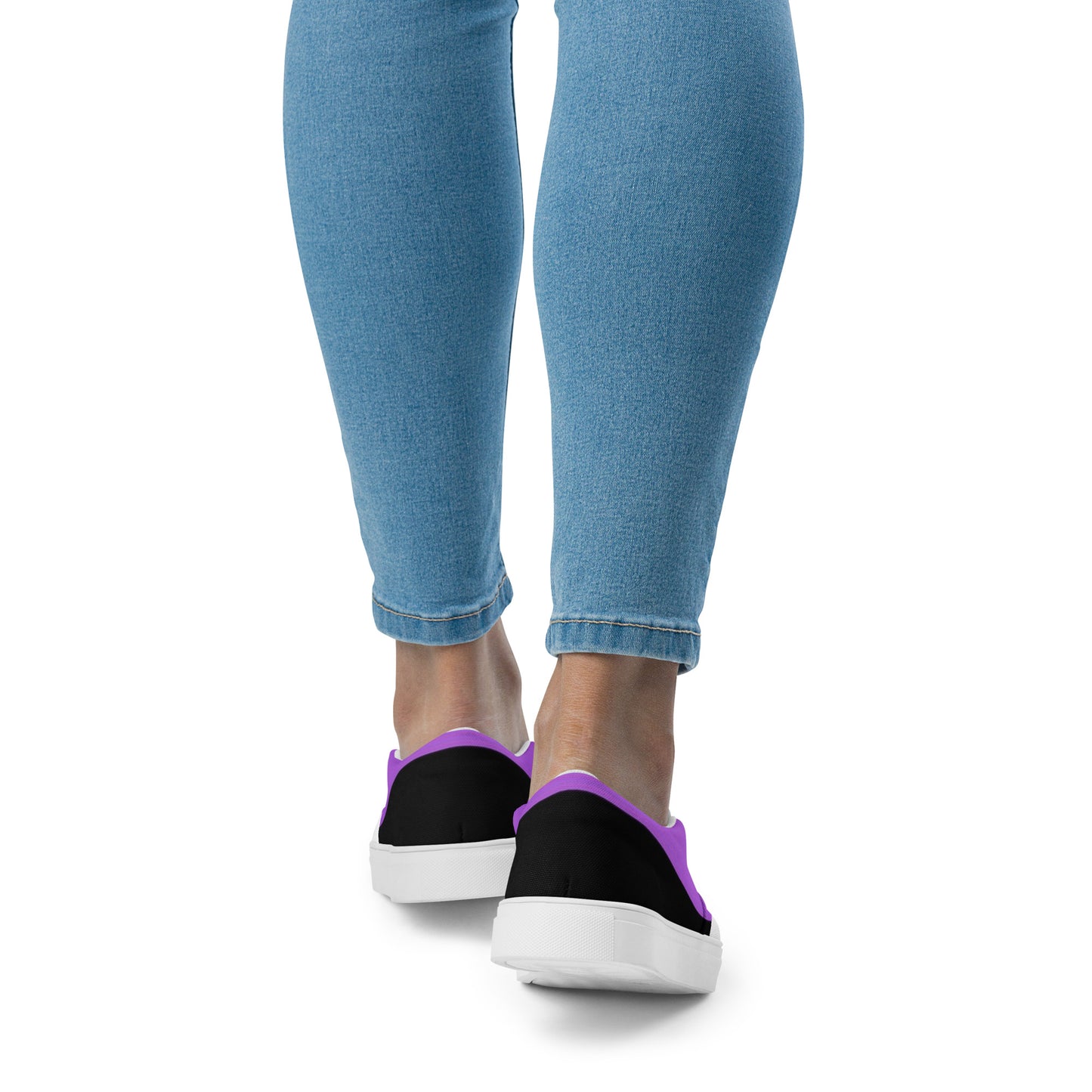 Non-Binary Pride Flag (Women’s Sized) Slip-On Canvas Shoes