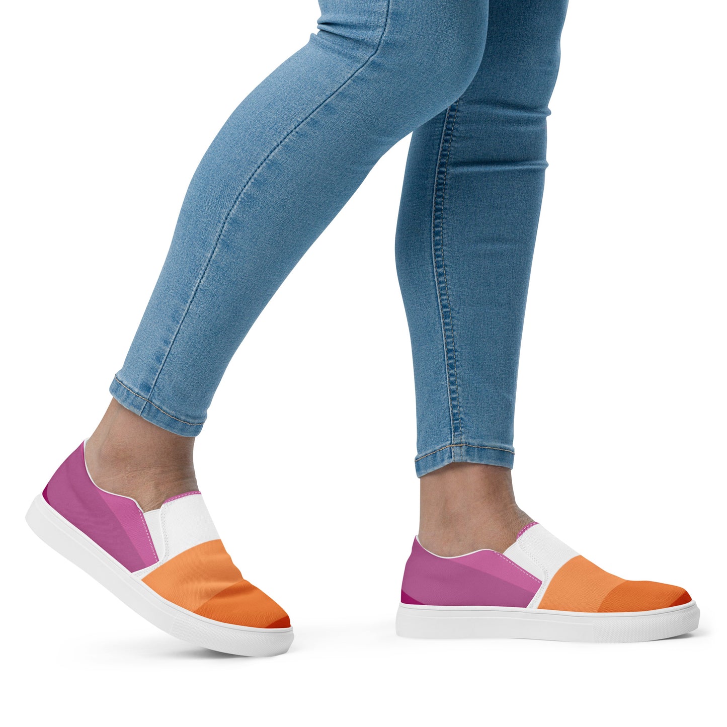 Lesbian Pride Flag Slip-On Canvas Shoes