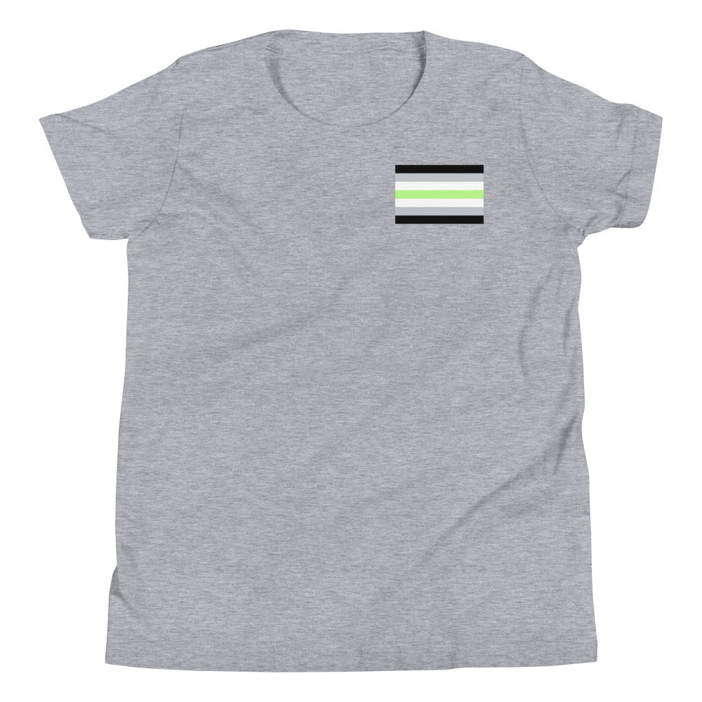 Agender Pride Flag Youth Short Sleeve T-Shirt